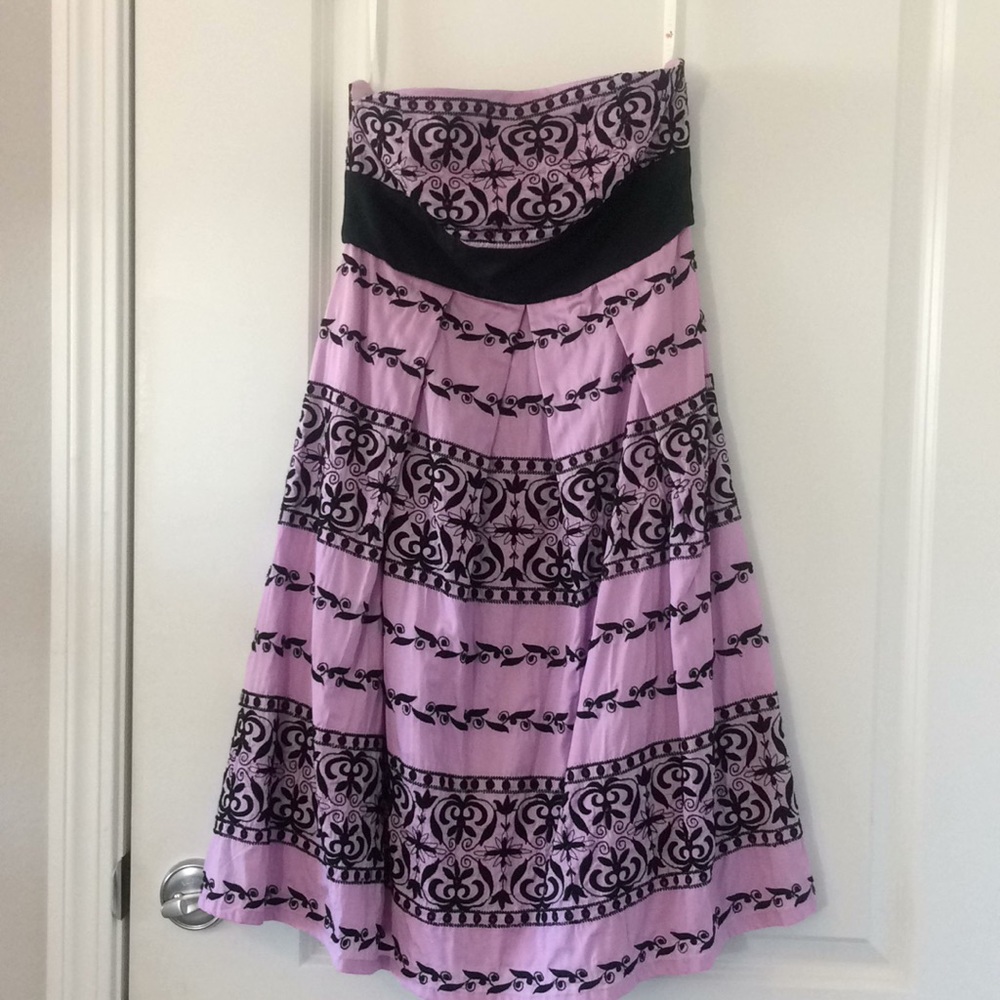 Strapless Embroidered Lace Summer Cocktail Dress